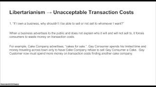 Libertarianism and Transaction costs [upl. by Enrobso177]