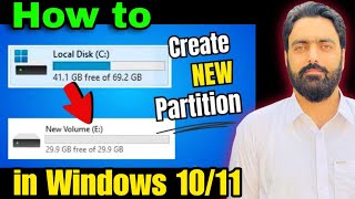 how to create a new partition in windows 10 after installation  how to create partition in windows [upl. by Lekram]