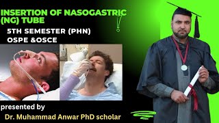 BSN KMU 5TH SEMESTER PHN OSCE OSPE INSERTION OF NASOGASTRIC NG TUBE [upl. by Gravante699]