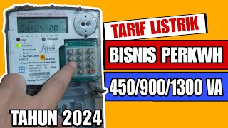 Tarif perkwh listrik Bisnis Daya 450900 dan 1300 va [upl. by Lantz]