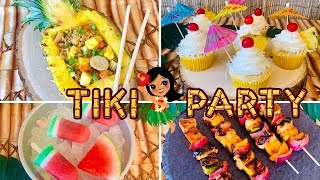 Hawaiian Luau Summer Party Ideas  DIY Tropical Buffet Table [upl. by Llebpmac]