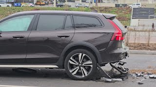 VOLVO crash Volvo V60 vs VW Golf Volvo for life DDrive [upl. by Llesig]