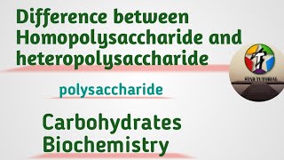 Difference between homopolysaccharide and heteropolysaccharide ll Carbohydrates ll Biochemistry [upl. by Vilhelmina]