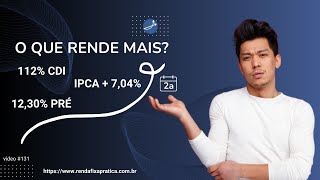 O que dá mais na Renda Fixa 2024 Prefixado CDISelic ou IPCA → 06062024  Vídeo 131 [upl. by Stelu798]