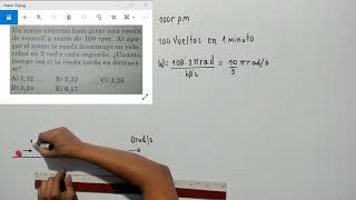 MOVIMIENTO CIRCUNFERENCIAL MCU Y MCUV  Problema 7 [upl. by Ty912]