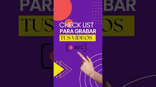 CHECKLIST de GRABACIÓN que te va a AHORRAR TIEMPO y DISGUSTOS 😡 🎬 elvideoesmovil checklist [upl. by Germaine654]