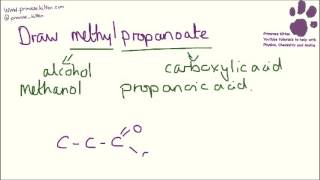 Drawing Esters Methyl Propanoate  GCSE Science grade 7 8 and 9 Booster Questions [upl. by Oicirbaf]