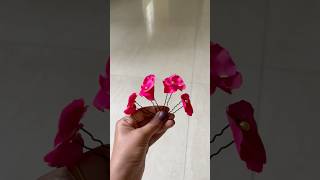 Rose hair pins 🌹  hair pins hairstyle👩‍🦱 youtubeshorts shorts trending hairpin diy easy [upl. by Nowahs]