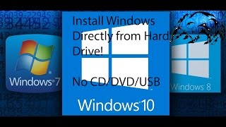 Install Windows directly from the Hard Drive  No CDDVDUSB Needed  MBR Partitions ONLY [upl. by Nolubez982]