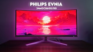 PHILIPS EVNIA 34M2C860000 QD OLED MONITORIAUS APŽVALGA [upl. by Raouf]