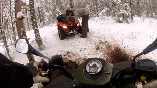 Can am outlander 400 vs Polaris sportsman 500 [upl. by Alsworth]