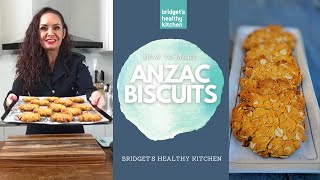 How To Make ANZAC Biscuits  GlutenFree  DairyFree  SugarFree  Bridgets Healthy Kitchen [upl. by Nnawaj]