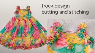 6 to 7 years baby frock cutting and stitching desiner frock easy way [upl. by Furiya833]