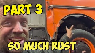 REBUILDING A VERY RUSTY FORD TRANSIT VAN Ep 3 [upl. by Ardnovahs528]