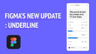 Underline in Figma  Figma New Update  Figma Tutorial [upl. by Inilam]