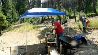 Montana Bucket Trommel Gold In the Clay pit [upl. by Loesceke39]