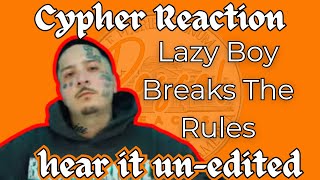 LAZY BOY HURT FEELINGS  HEAR HIS UNCENSORED VERSE  MY THOUGHTS ON OTHER RAPPERS thizzler [upl. by Fenner855]