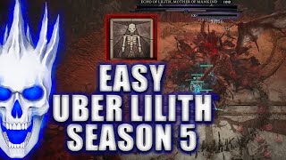 Bone Spirit Uber Lilith Kill Day 3  Diablo 4 Necromancer Season 5 Build skulm diablo4 [upl. by Pallaton584]