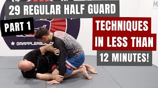 29 Regular Half Guard Techniques In Less Than 12 Minutes Part 1 by Jason Scully [upl. by Abelard]