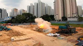 UXO disposal along Upper Bukit Timah Road [upl. by Oiramej]