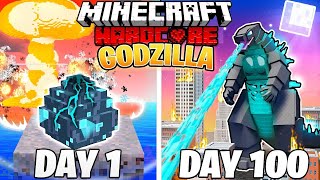 I Survived 100 DAYS as a GODZILLA in Minecraft Hardcore World Hindi  AB [upl. by Guss]