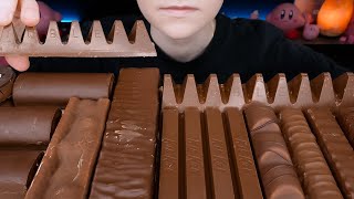 ASMR Chocolate Cake Ice Cream Sandwich Toblerone Reeses Watchamacallit Cookie Kinder Bueno 먹방 [upl. by Notslar]