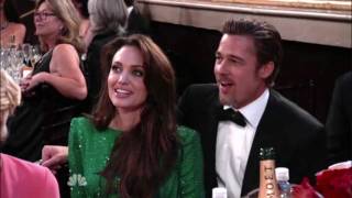 Angelina Jolie  Applying Lip Gloss at the Golden Globes 2011 [upl. by Mari449]