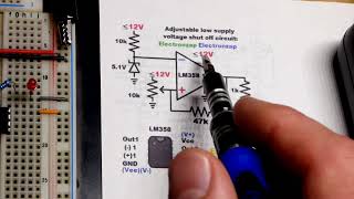 Adjustable low supply voltage shut off circuit [upl. by Soisatsana]