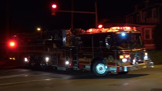 Ridley Park Fire Company Ladder 7 Responding [upl. by Anialed]