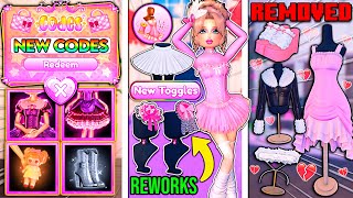 NEW UPDATE OUT ALL Codes ITEM Reworks SECRET Toggles amp REMOVED Items  ROBLOX Dress To Impress [upl. by Oyam]