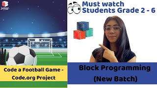 Codeorg Tutorial in Sprite Lab  Lesson 6  Code a Football Game  Coding Blocks Junior [upl. by Aela]