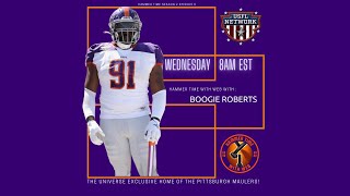 USFL Network Presents Hammer Time with Maulers DT Boogie Roberts [upl. by Walley]