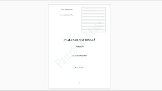 Testul 10 de pregatire pentru Evaluare Nationala 2023 [upl. by Nett456]