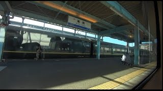 特急くろしお２４号車窓／海南駅トワイライトエクスプレス待避中 [upl. by Sherry]