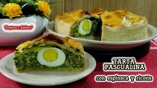 TARTA PASCUALINA con espinacas y ricotta fácil y deliciosa [upl. by Ahsinav828]