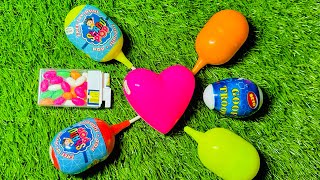 Oddly Satisfying l Unpacking Kinder Surprise heart  lots of surprise eggs unpacking  ASMR sound [upl. by Dolley732]