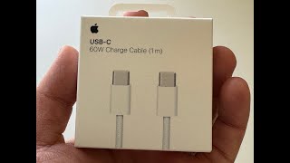 Apple USBC 60W Charge Cable 1m Unboxing [upl. by Heti432]