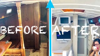 SAILBOAT INTERIOR RESTORATION PROJECT Boat Headliner Installation DIY [upl. by Leeanne827]