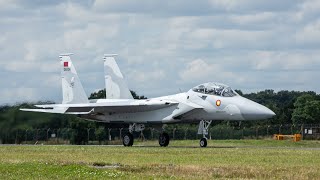 Boeing F15QA at RIAT 2024  4K [upl. by Atteuqehs]