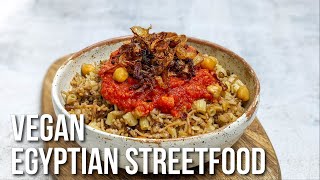 The BEST Koshari in the world  Egyptian Vegan Street Food [upl. by Eelreveb710]