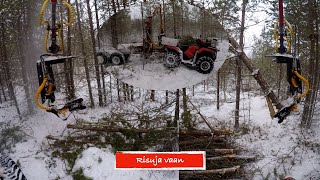 Ajomoodi päälle ja hakataan myös TMK 150 Kranman 1750 4WD Honda ATV [upl. by Engapmahc]