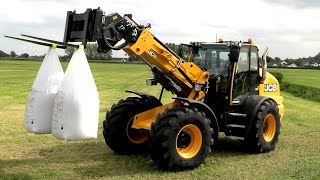 JCB TM420S pivot steer telehandler REVIEW Cab and Controls [upl. by Jarita]