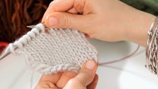 How to Do a Stockinette Stitch  Knitting [upl. by Nelhsa]