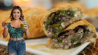 This is going to be the EASIEST Savory Flaky Empanada amp SALSA VERDE Recipe you will find [upl. by Eillim]