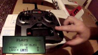 setting up flaperons on your RC plane  spektrum tx [upl. by Ahsitel442]