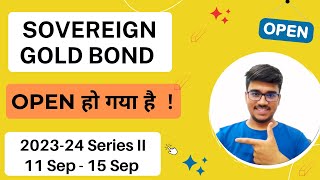 Sovereign Gold Bond Scheme 202324  RBI SGB  September Series 2 [upl. by Alyl521]