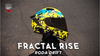 Cascos para moto RODA DRIFTGráfico Fractal Rise en tono Amarillo y Naranja casco cascomoto roda [upl. by Ahsinehs]