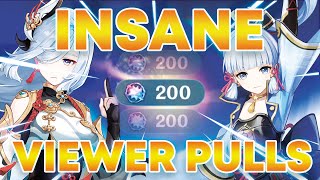 INSANE AYAKA AND SHENHE VIEWER PULLS OVER 300 SUMMONS Genshin Impact 35 [upl. by Quitt]