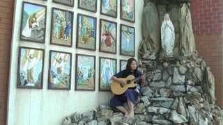 quotAbide With Mequot sung and played acoustic guitar by Nellyka เนลลีค่ะ with lyrics [upl. by Grant689]