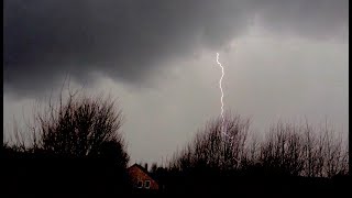 Orage Du 27 Février 2017  Grosse Pluie et Rafales  Province Du Brabant Wallon Belgique [upl. by Analiese]